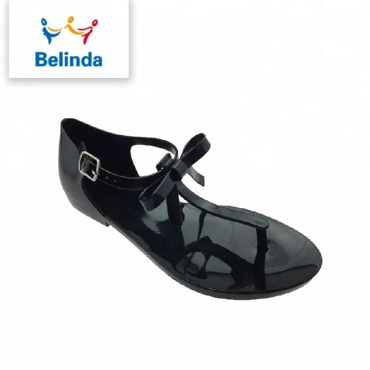 Черный без пятки флип-флоп сандалии без каблука для леди