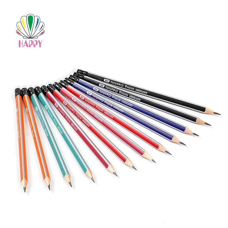 China stationary factory cheap wholesale bulk nature custom HB wood pencil