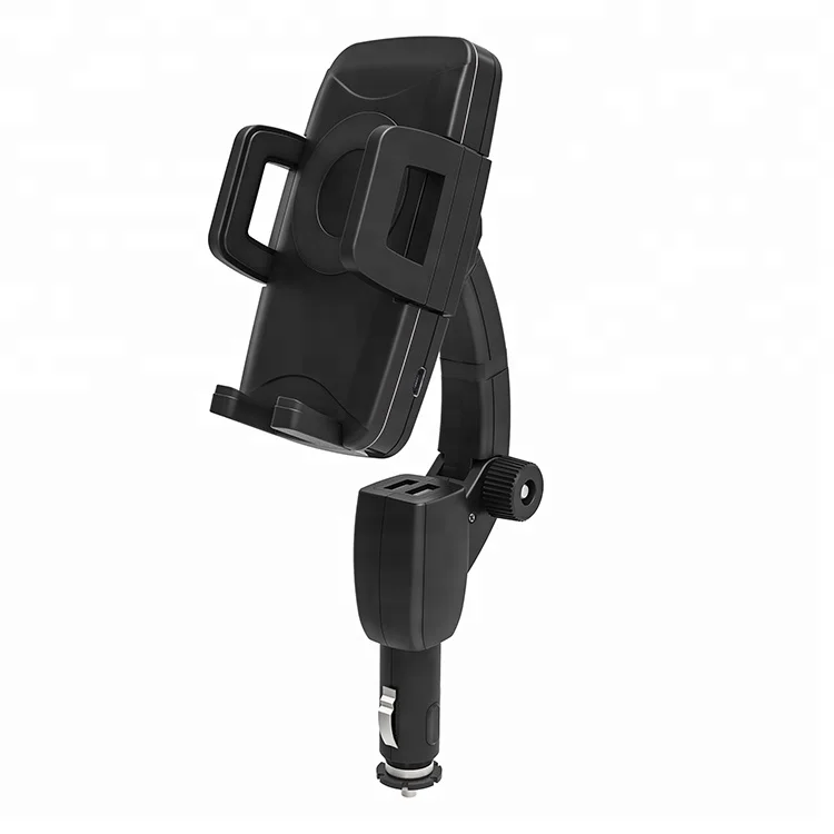 Quick charge QC 3.0 2 USB cigar socket wireless fast charging car phone charger holder