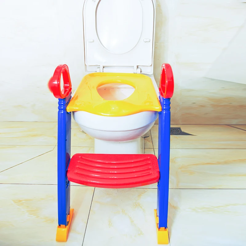 
factory price plastic folding kids potty training seat with step 