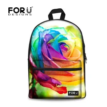 New Stylish 3D Flower Print School Bags For Girls Designer Teenage Floral Schoolbag Casual Children Bookbag Women Backbag Retail