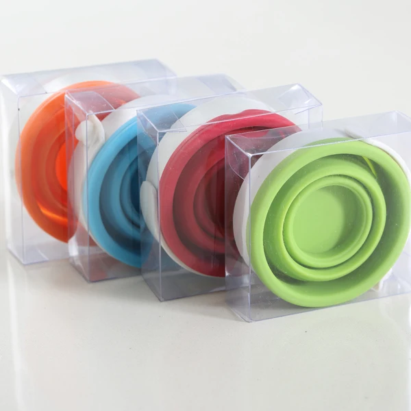 China supplier bulk 180cc collapsible silicone water coffee folding travel mug cup
