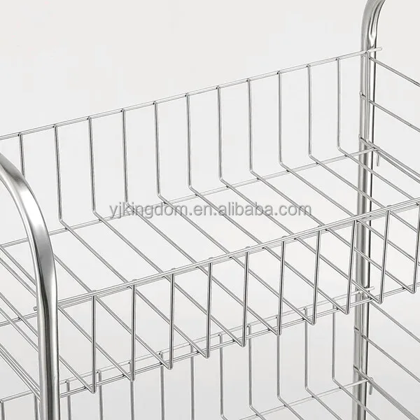 oem 550-6 home 3 tier multipurpose metal vegetable and fruit shelf