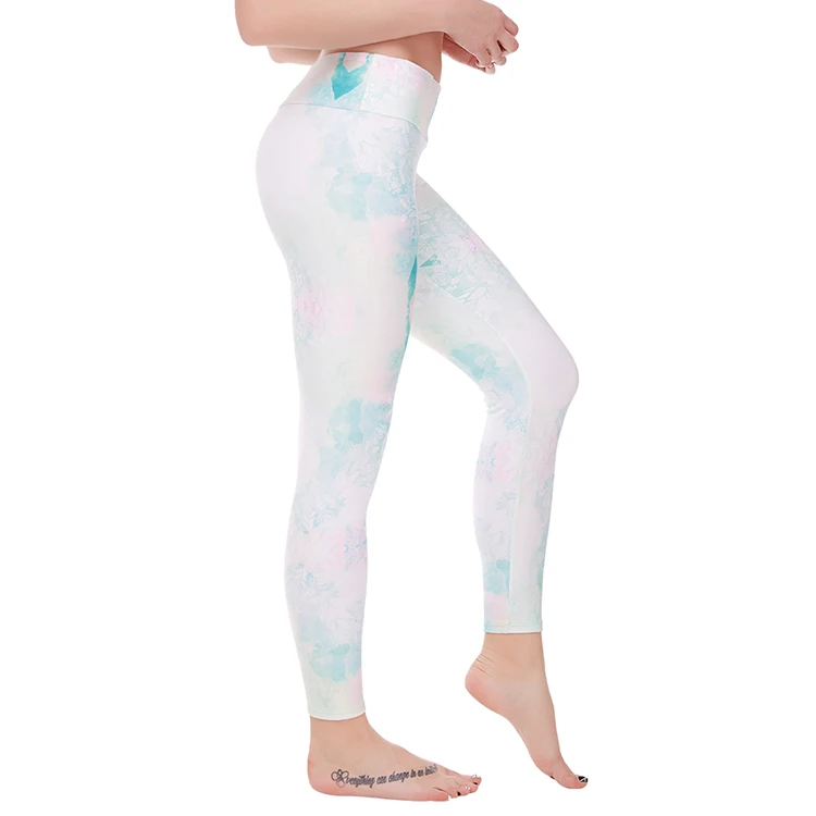 
Latest Design Printing Floral Casual High Waist Super Soft Women Brushed Leggings 
