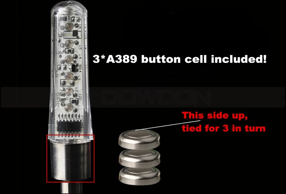 Fireflys Matched Color LED Flash Motorcycle Bicycle Wheel lights Valve Cap Lamps