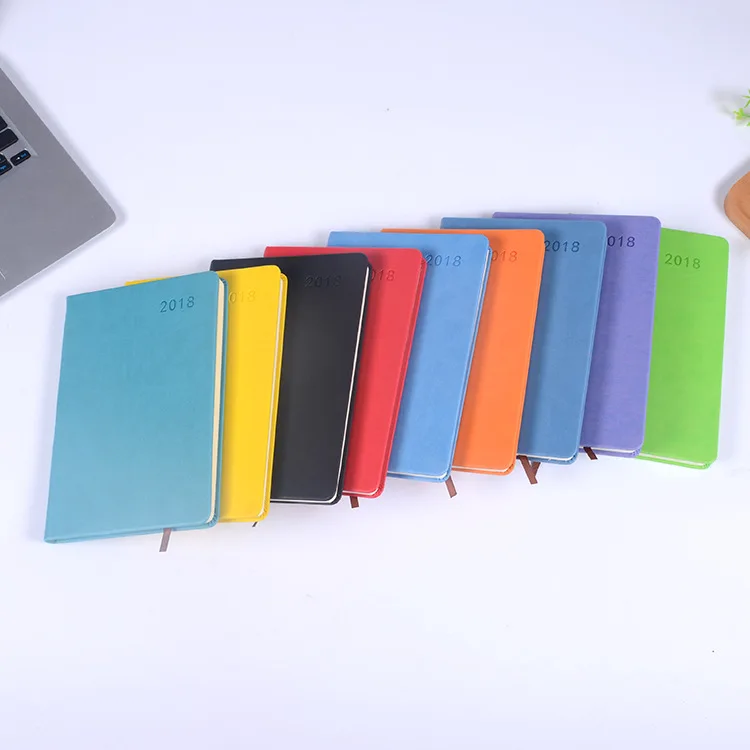 Wholesale 2019 A5 notebook Logo Customized Pocket Notepad PU Leather Diary Note Book Custom Hardcover Planner Journal