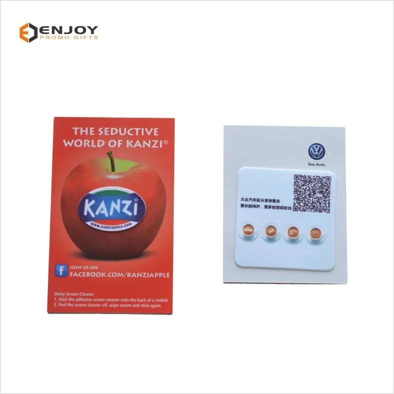 Customized Shape Full Color Printed Mobilephone Screen Sticky Cleaner