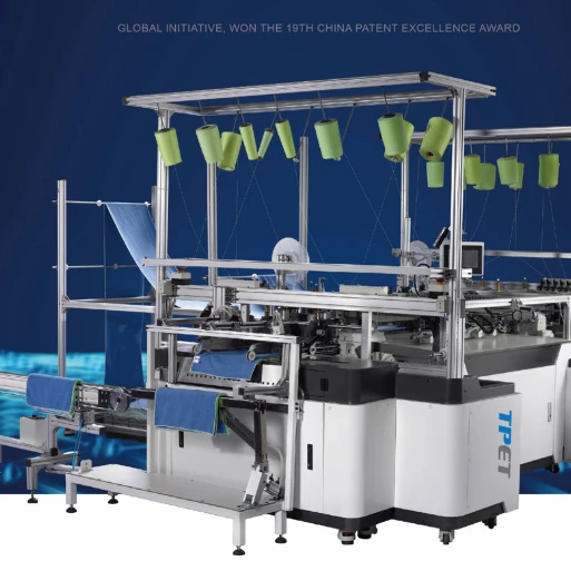 Full automatic two-needle5thread stitch microfiber towel sewing machine