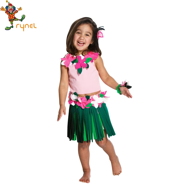 Kids Funny Costumes Hawaiian Skirt With Hulo Cosplay Kids Costumes PGCC4046