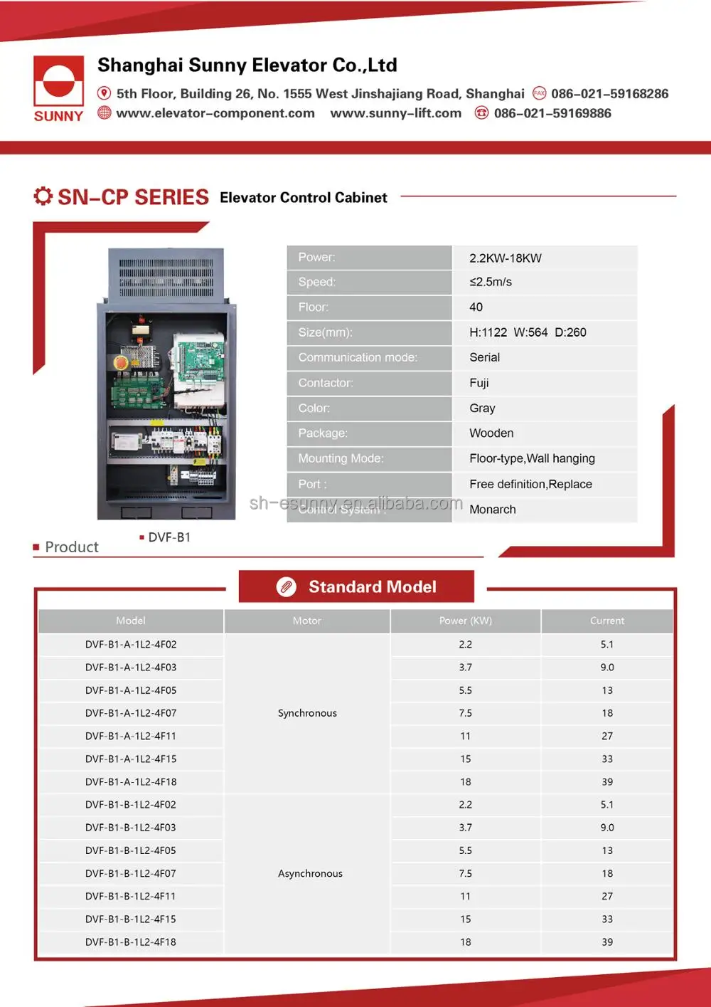 High Quality Elevator Control Cabinet For Elevator SN-CP-DVF-B1
