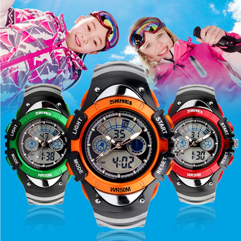 Alibaba wholesale SKMEI 0998 analog digital kid watch cheap sport waterproof dual time watch