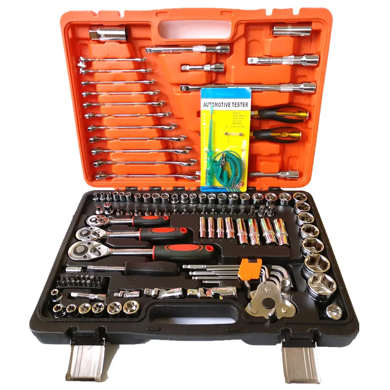 121 шт., набор втулок для ручных инструментов промышленного класса, стальные втулки Cr-V