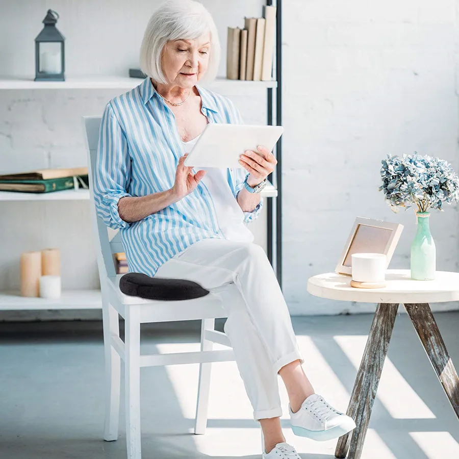 Cool Gel Memory Foam Donut Cushion or Seat Pillow for Hemmoroid Treatment Coccyx Pain Relief