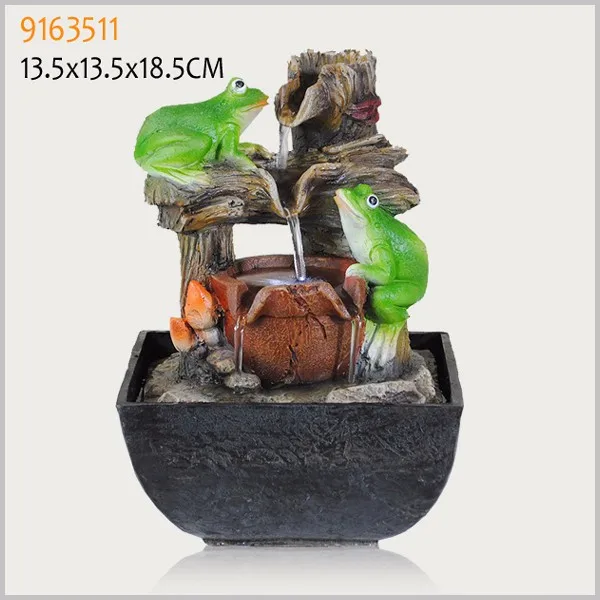
New resin frog water fountain with ball 