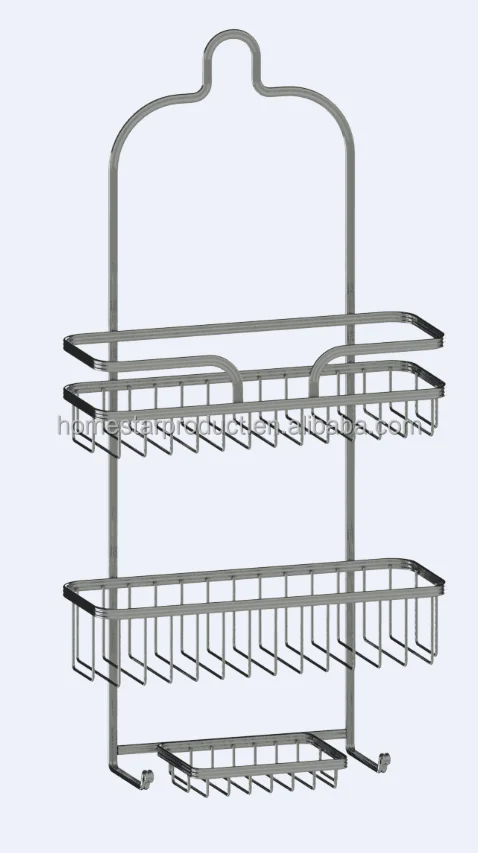 
Metal shower caddy with soap dish 
