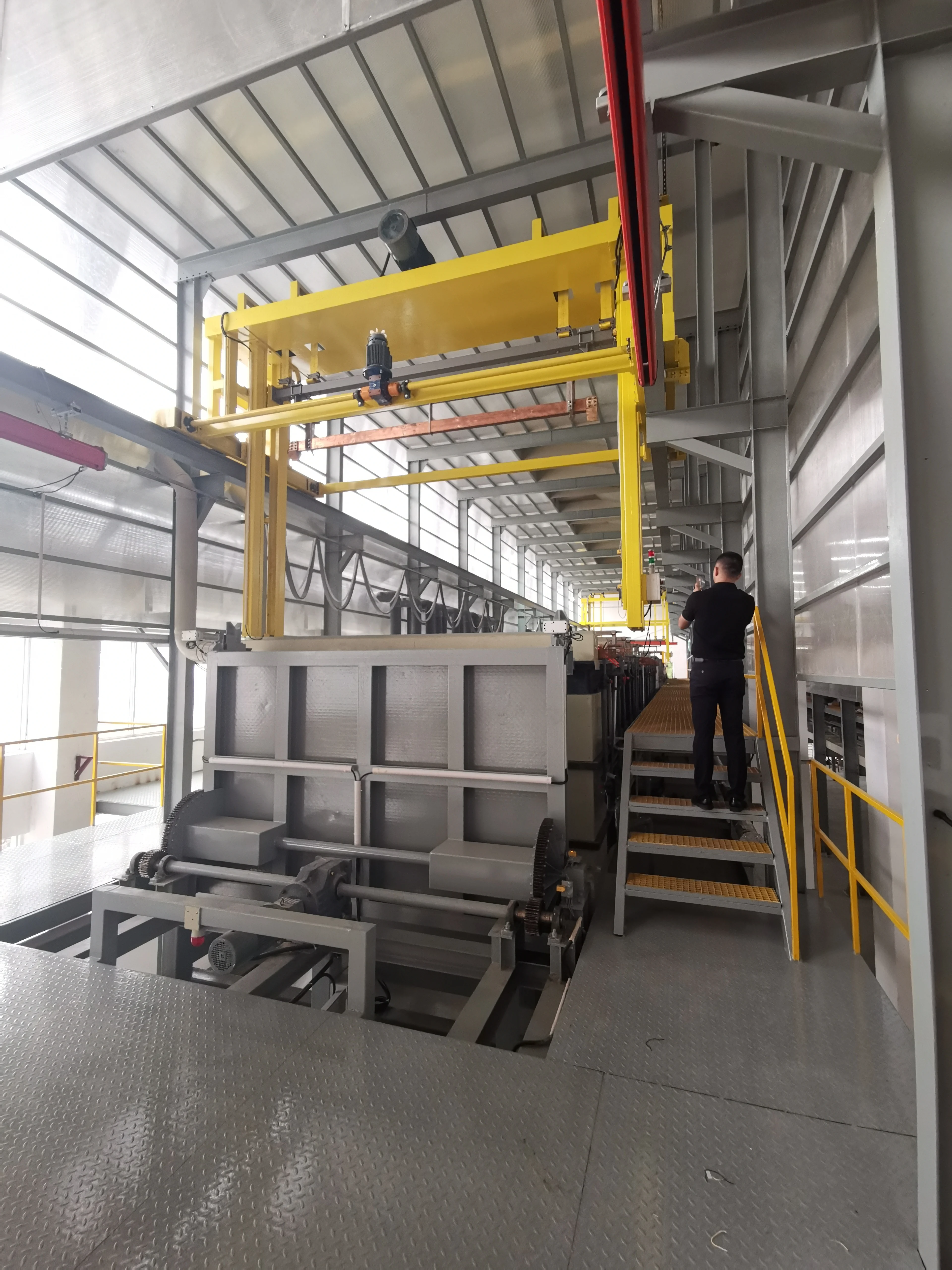 Full automatic gantry type rack chrome plating line for metal parts