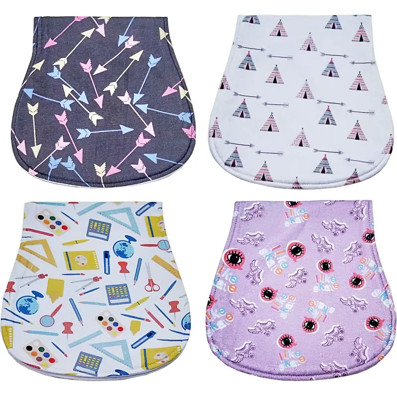 
Factory wholesale new design soft waterproof organic cotton Baby burp and bibs cloth 