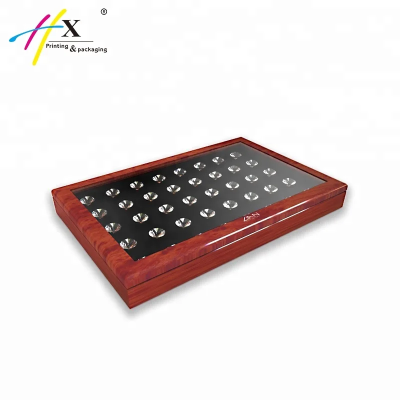 Quality Custom Gemstone Case Wooden Diamond Display Box