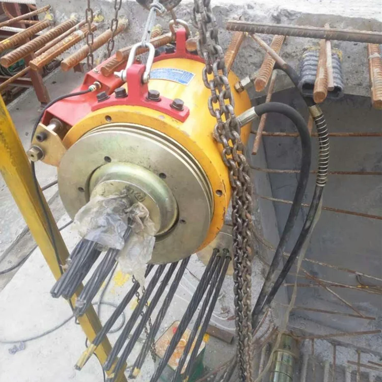 LINGQIAO 450T Hydraulic Hollow Cylinder Jack, 200 Ton Double Acting Piston Electric Jack