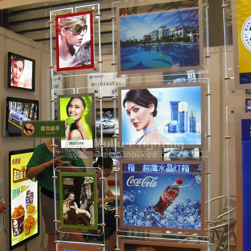 Super slim Advertising LED light box With Acrylic crystal Panel, Crystal LED Panel Advertising Light Box for Window display