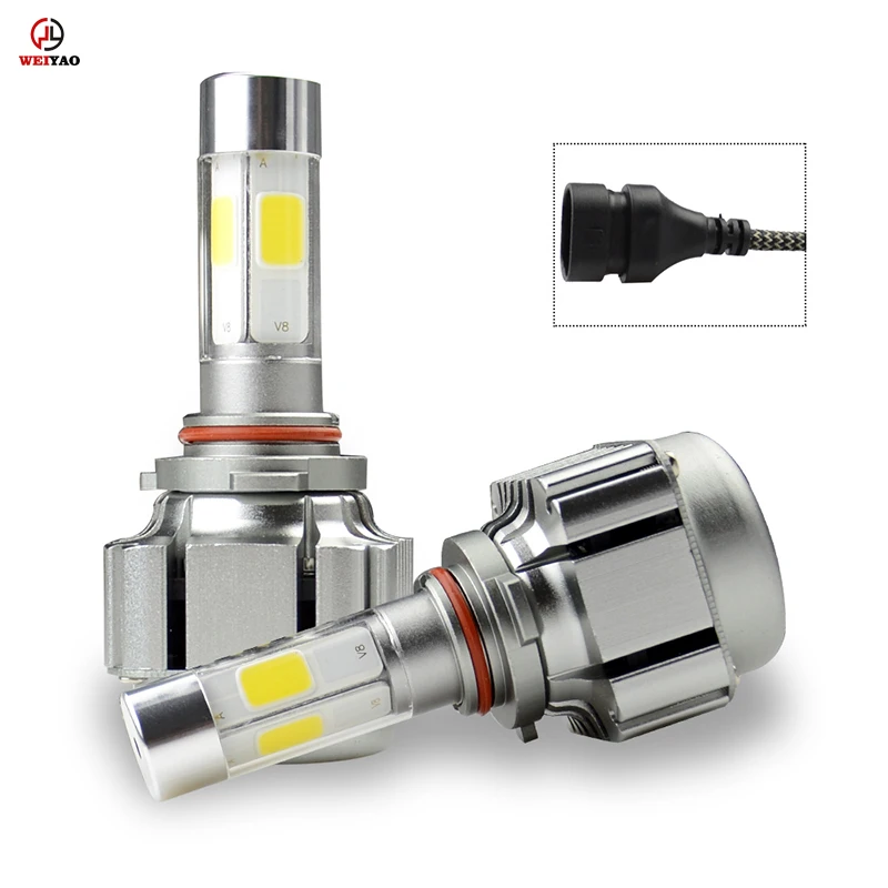 Купить Северной Америке горячие продажи автомобиля светодиодные лампочки запасных частей V8 9012 светодиодные фары из Китая