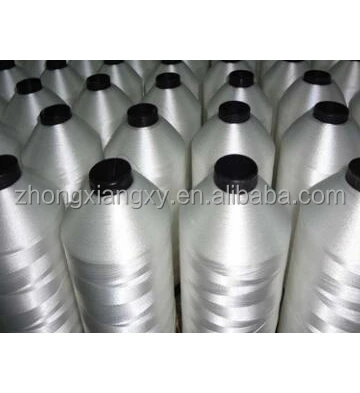 Tube dyed polyester thread