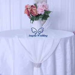 RU013G  many colors custom made good quality Gorgeous wedding soft dusty rose chiffon table runner