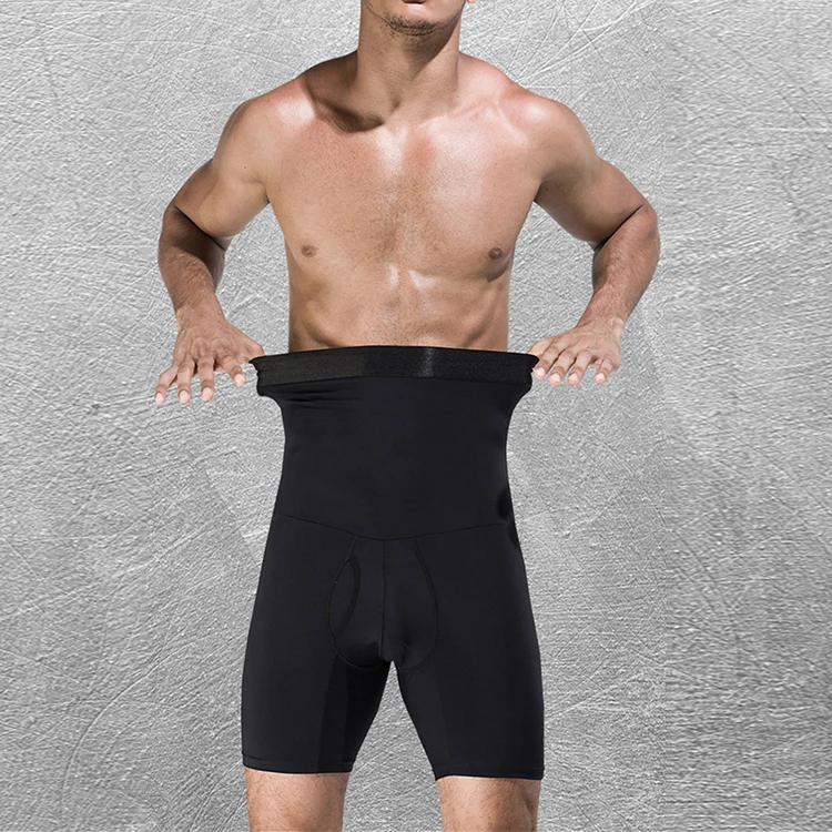 
Ultra Hot Abdominal Control Black High Waist Plus Size Men Shapewear 
