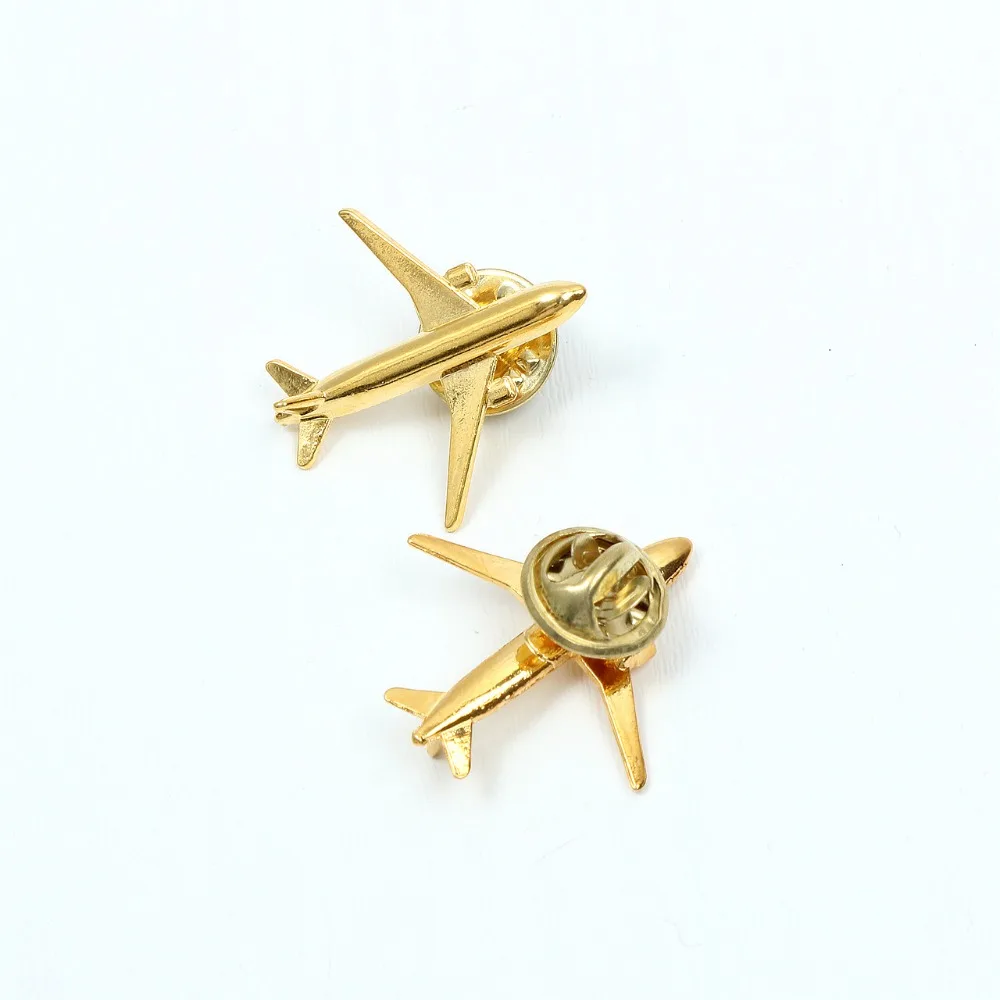 Originalnny Die Casting Aircraft Airplane Lapel Pin Metal Souvenir Zinc Alloy Customized Logo Gold Plating Promotional Gifts