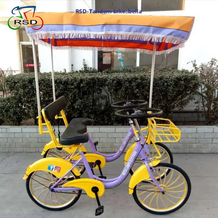 New model 24 inch size wheel 4 persons tandem bike/four seats surrey bike/4 wheels surrey bicycles