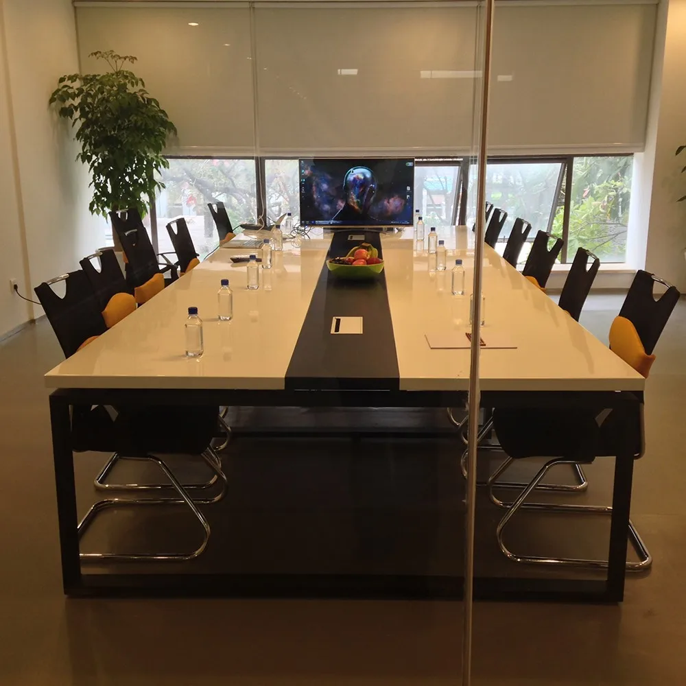 China office furniture counter table design 6 people work station fancy desk