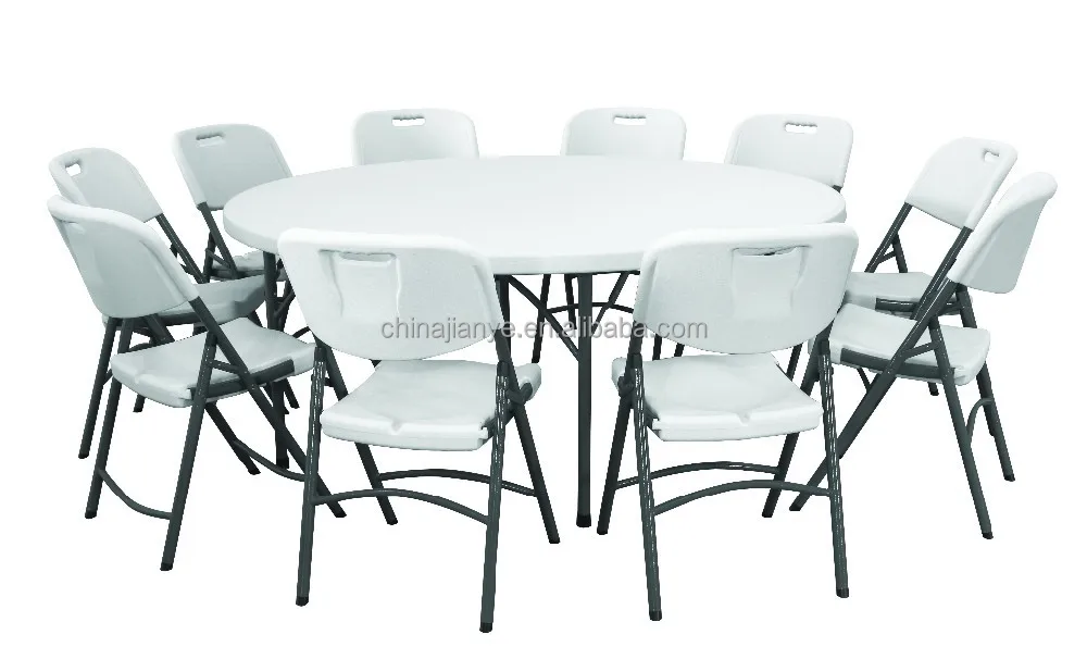 Outdoor 180 Cm Portable Events Wedding and Indoor Portable Folding Round Table