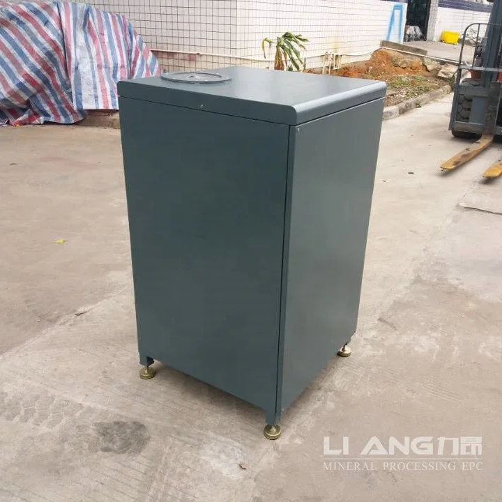 Portable glass bottle crusher with universal casters for reducing volume