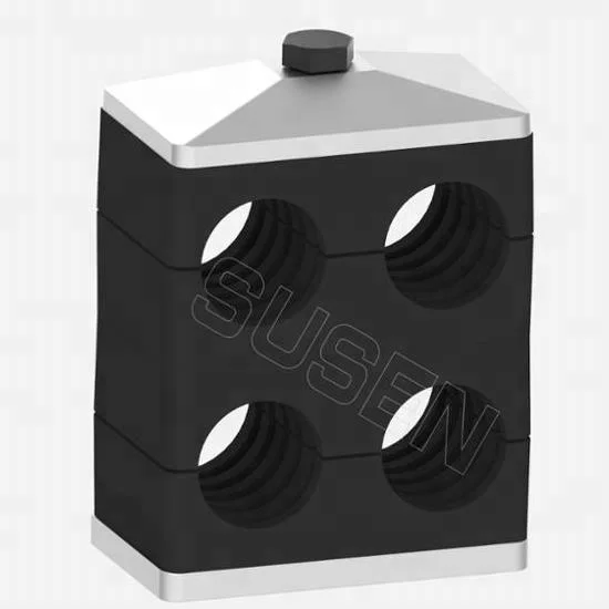 Plastic twin pipe clamp with rail nut/hydraulic marine pipe clamp