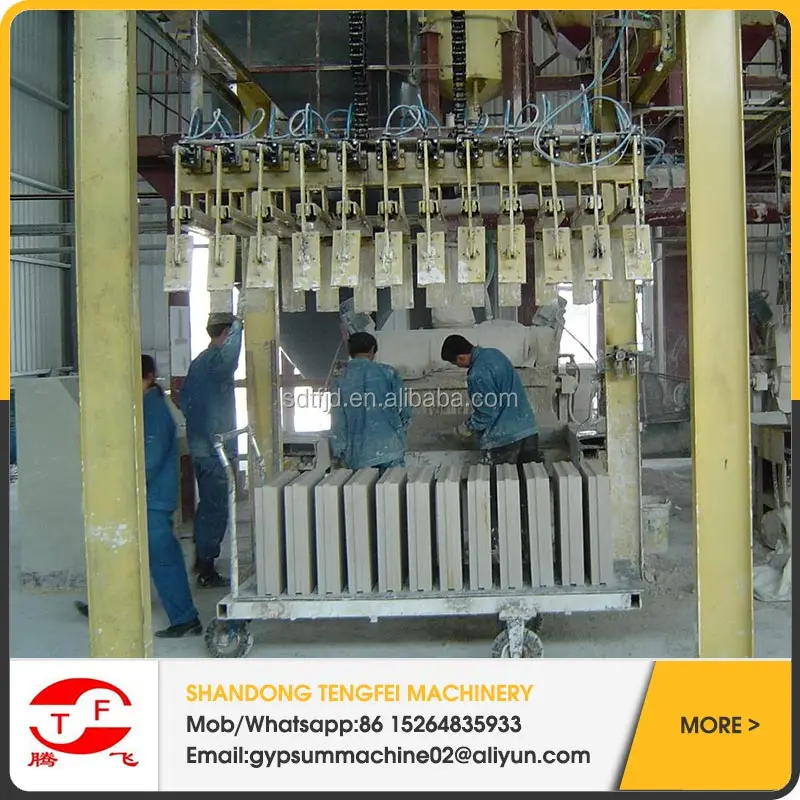 
Gypsum block producing machinery 