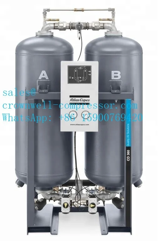 CD360 CD480 CD630 Atlas Copco Heatless desiccant dryers CD series 763-1336 CFM ,360-630 l/s
