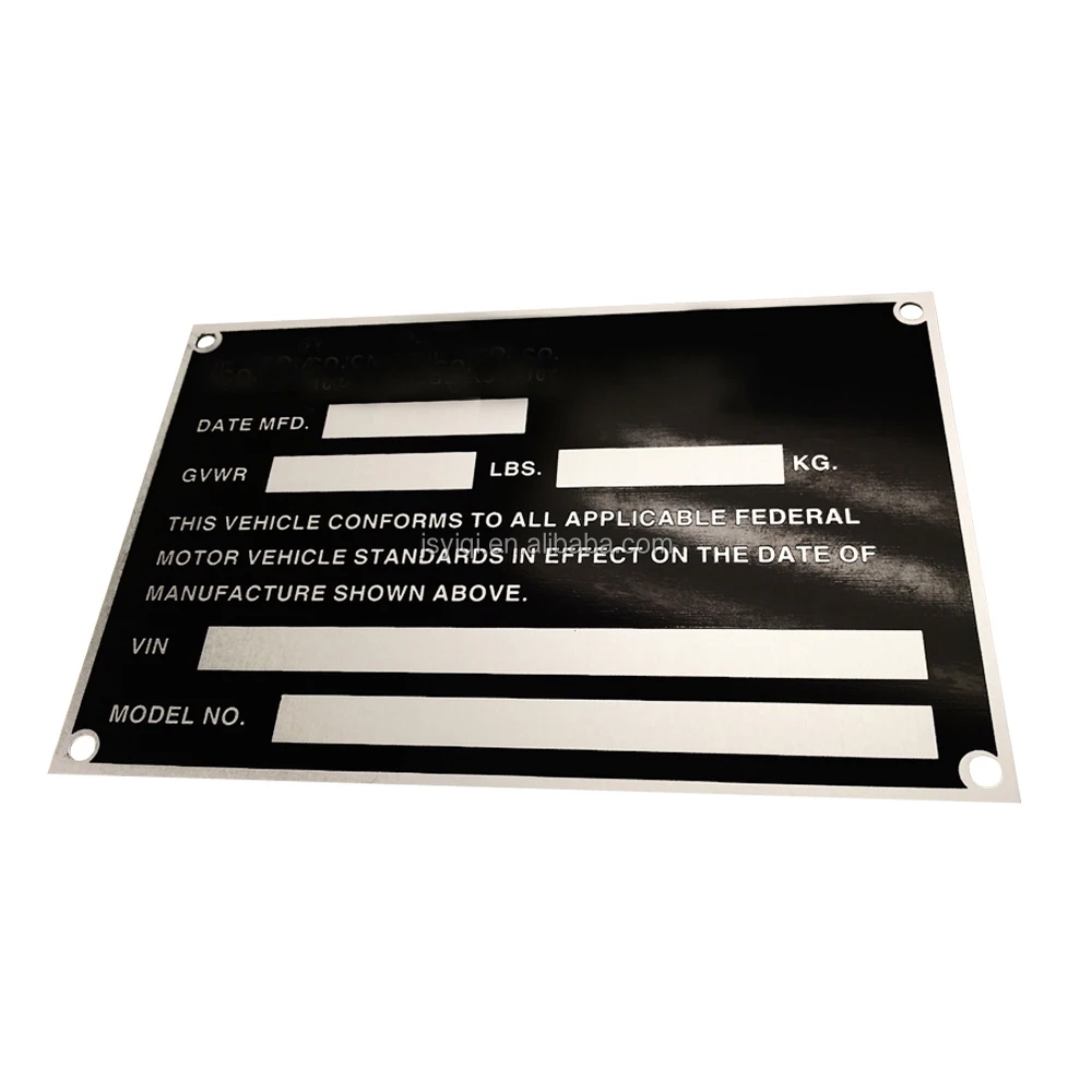 
Customized Printed Aluminum Nmeplate With Engraved Logo, Aluminum Metal Plates With 3M Adhesive 