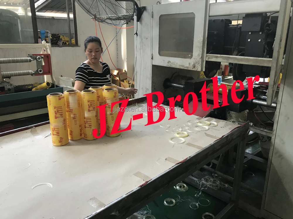 Automatic extrusion stretch Efficient Production 2 axis Pvc Kitchen Cling Film Machine
