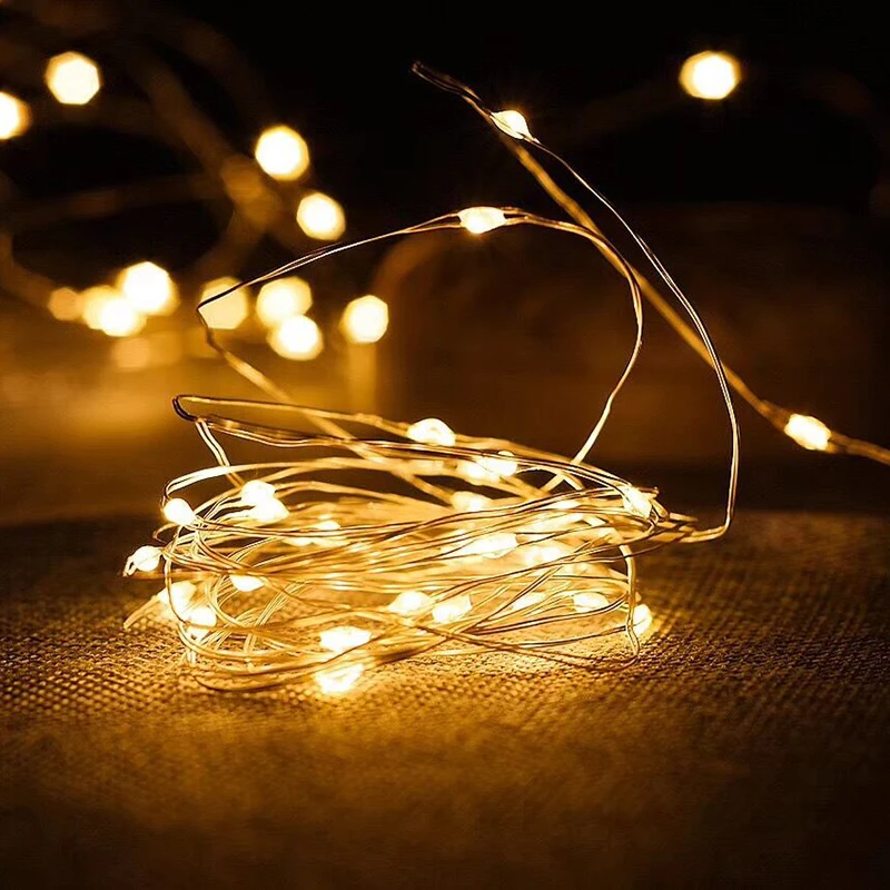 100 led waterproof outdoor string copper wire starry fairy string lights for christmas decorations heart shaped fairy lights