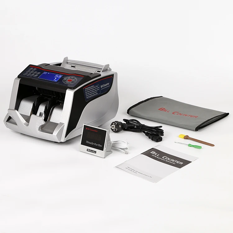 Money counter bill counting machine with color change big LCD display money counter