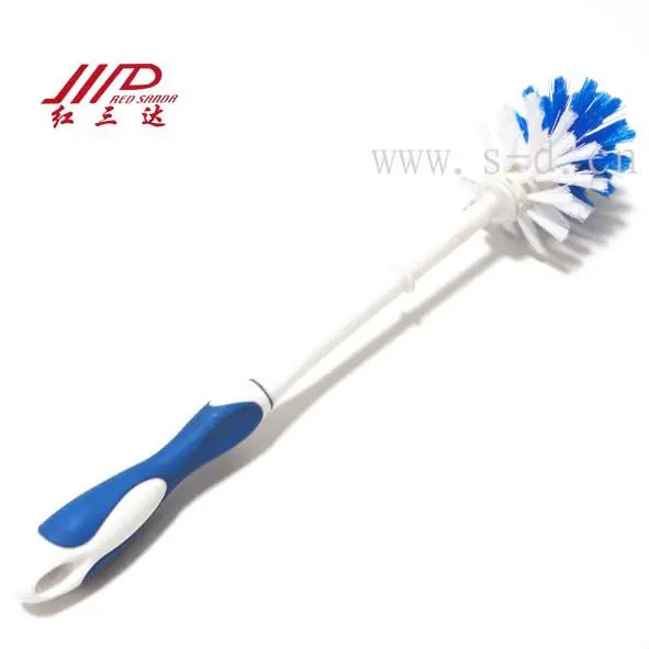 Long holder plastic toilet brush