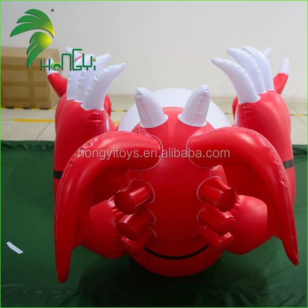 Hongyi Newest Customized High Quality Giant Durable Inflatable Red Dragon Toy With Love Hole  For Sale