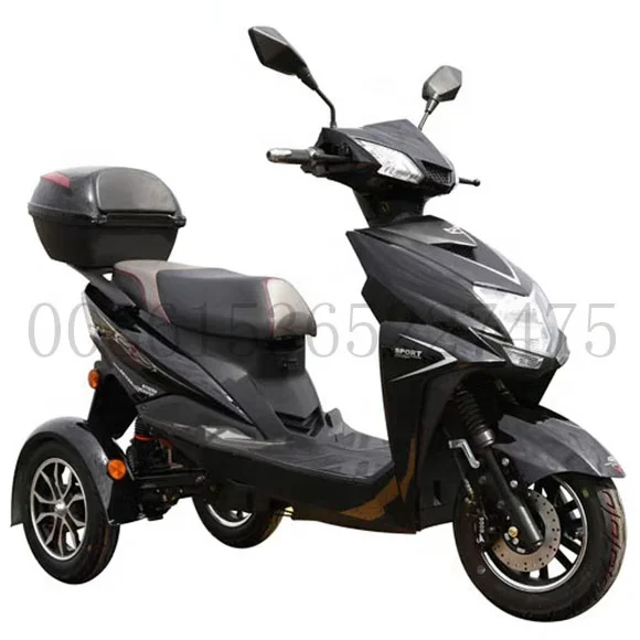 
China factory adult 3 wheel all terrain motorcycle electric scooter motorized rickshaw disability with padals for adults/elderly 
