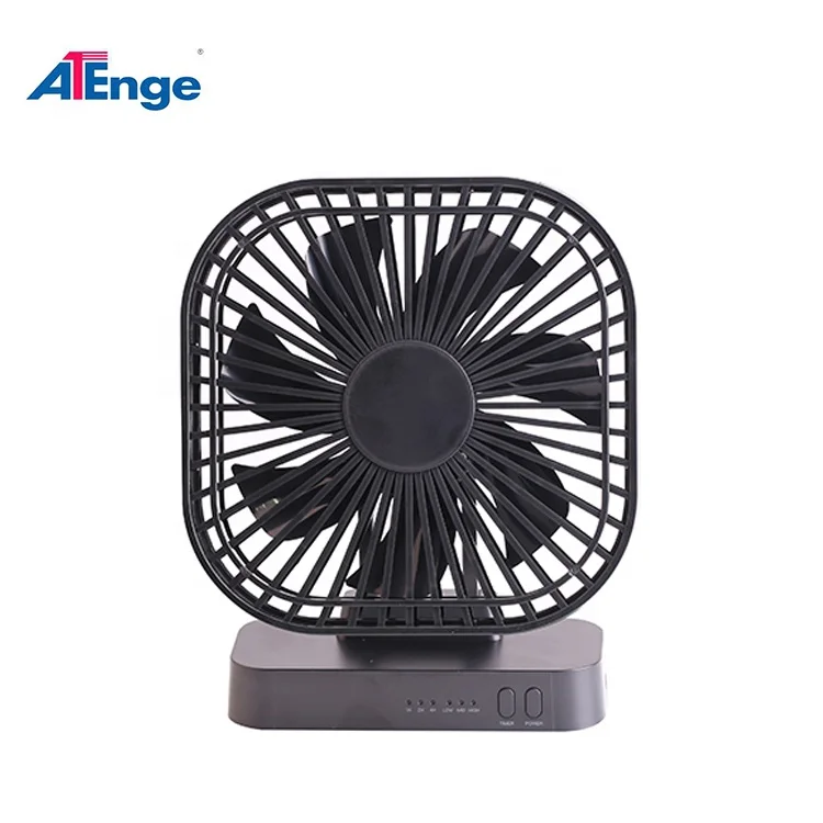 Top Selling High Powered Mini Fan Battery Operated Rechargeable Fan Table USB Cable Air Cooling Fan 3 Speed and Self-adjustable