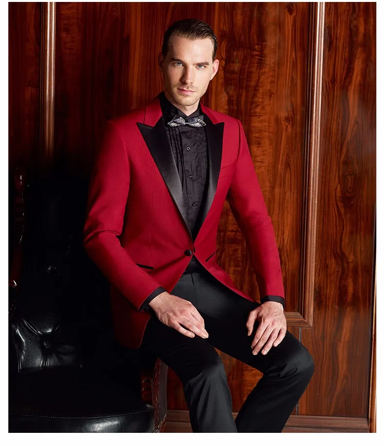 Half Canvas Mtm Bespoke Custom Made Luxurious Blazers Wedding Groom Suits Set for Men