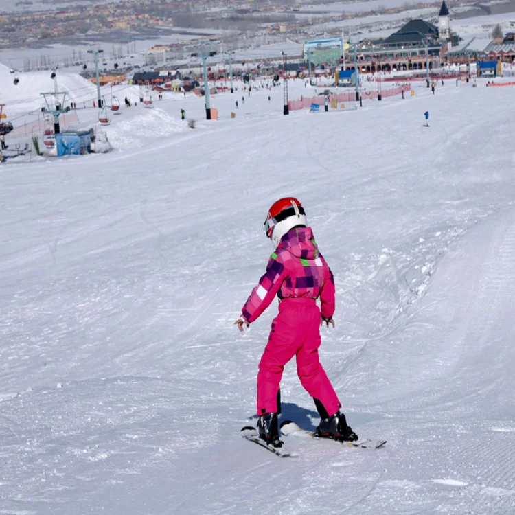 Новинка 2020, стильный водонепроницаемый детский слитный лыжный комбинезон, Комбинезоны для снега