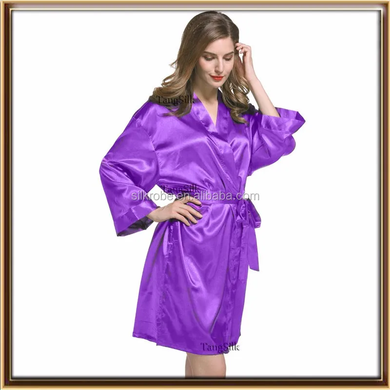 supply long sleeve spandex satin silk bathrobes