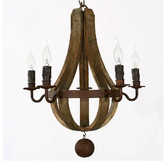 Antique Wood Chandeliers Large
