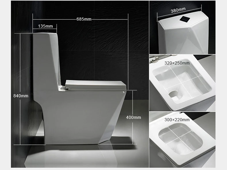 YIDA Elegant Design Revolving Siphonic Pissing One piece Ceramic Toilet