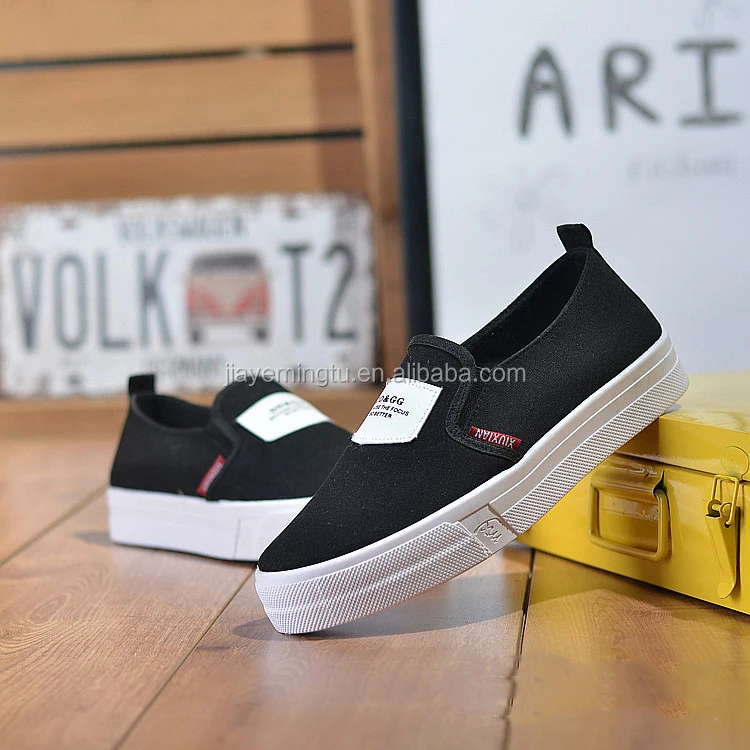 China latest designs name brand cheap ladies canvas shoes in hebei factory